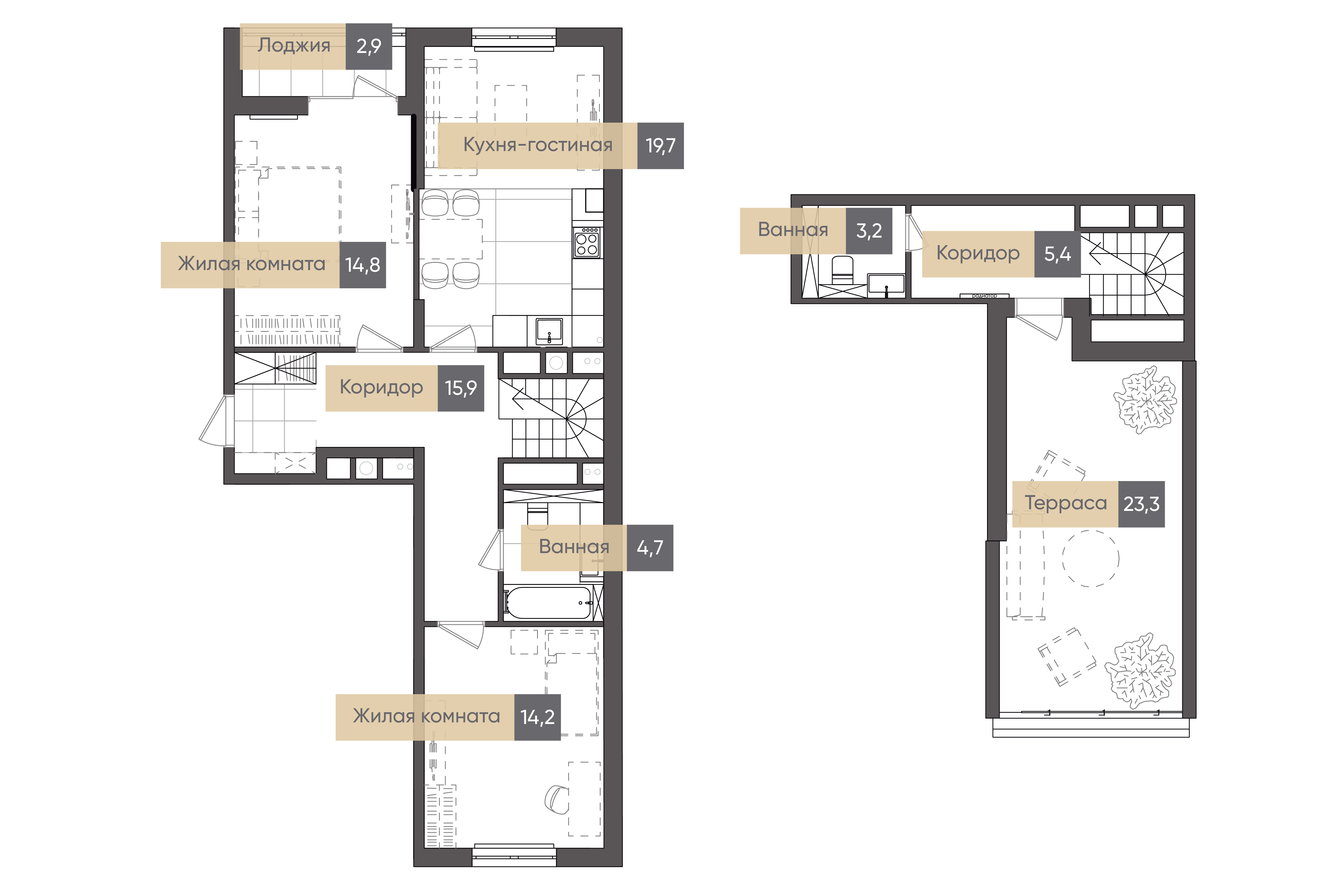 Планировка 2-комн. 3