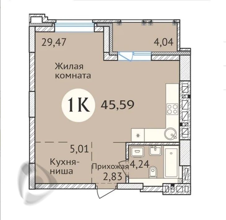 Дуси Ковальчук, 248, 1-комнатная квартира
