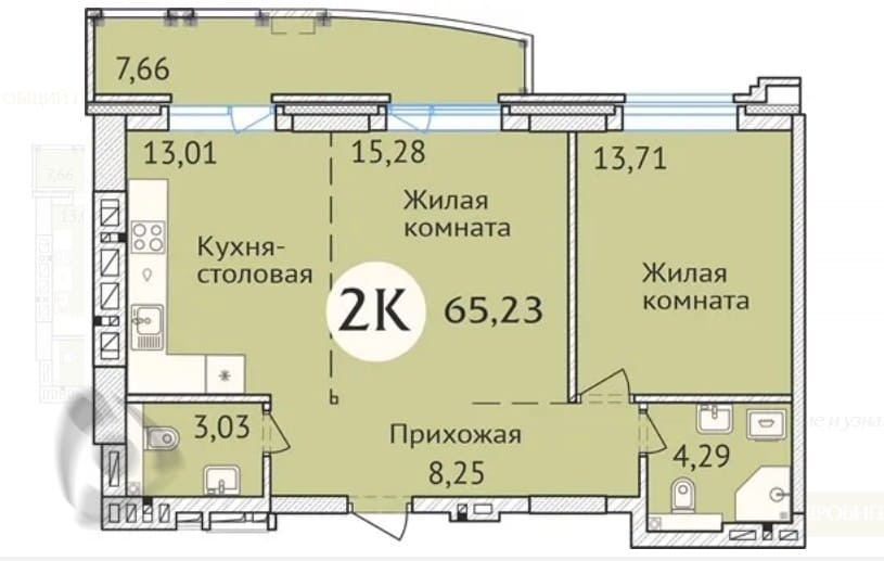 Дуси Ковальчук, 248, 2-комнатная квартира