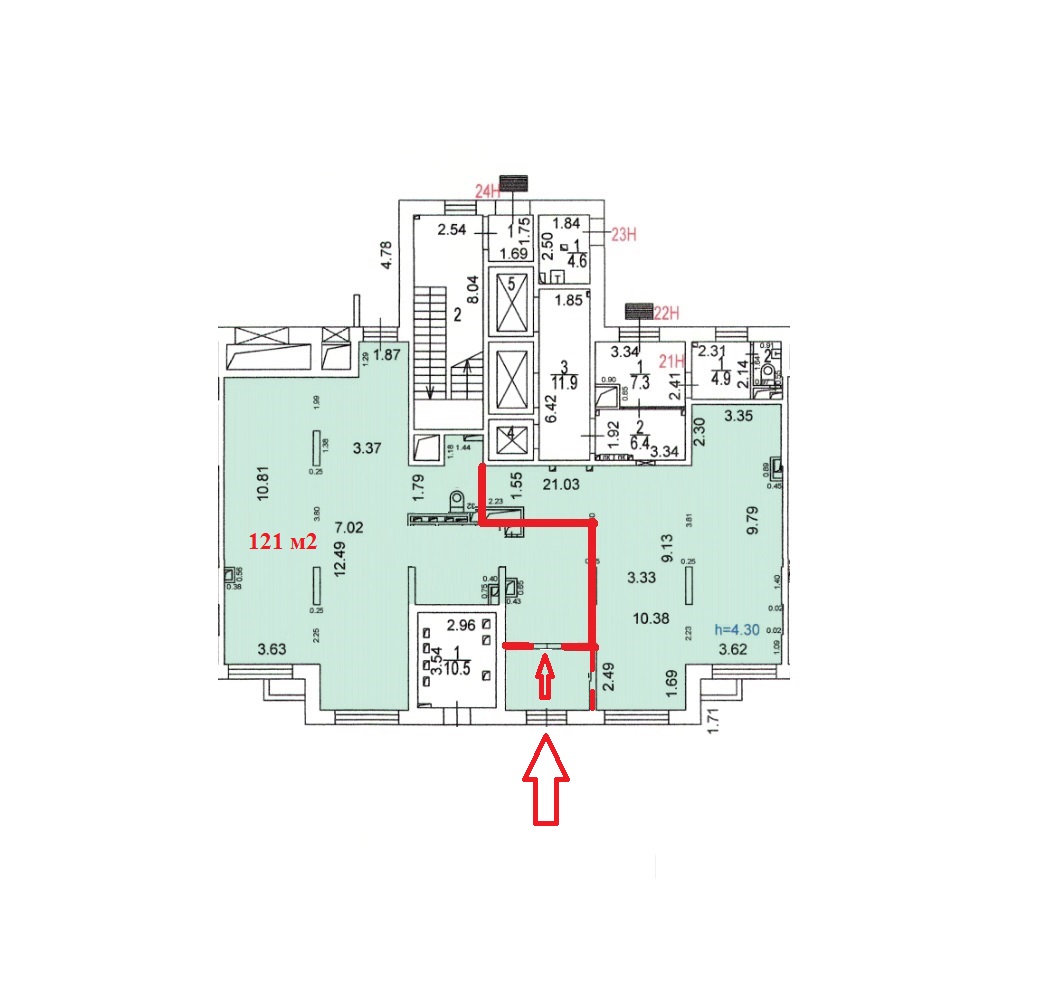 Сдам в аренду помещение свободного назначения 121 м.кв.